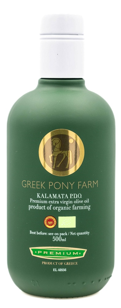 PREMIUM GREEK PONY FARM Π.Ο.Π. “Καλαμάτα” βιολογικό εξαιρετικό παρθένο ελαιόλαδο