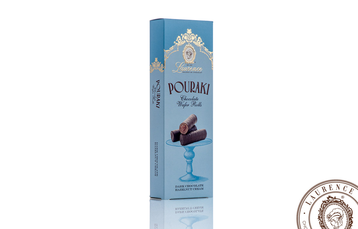  Pouraki chocolate wafer με μαύρη πραλίνα φουντουκιού